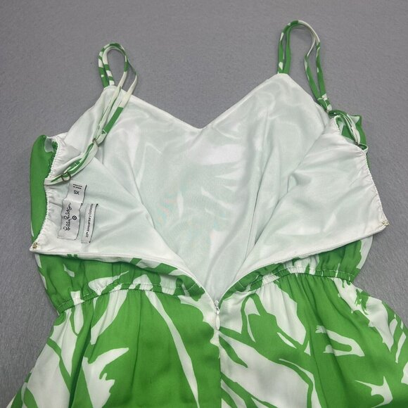 Lilly Pulitzer x Target Jumpsuit XS Green Palm Boom Boom, Wide Leg Preppy - Picture 14 of 16